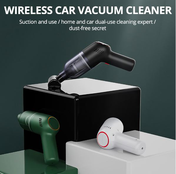 Car Vacuum Cleaner Upgrade Wireless Charging Powerful Mini Vacuum High-power 8000Pa